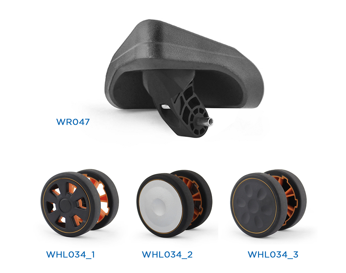 Recessed Spinner Wheel Housing + Double Wheel 60mm + Orange Cut Rim